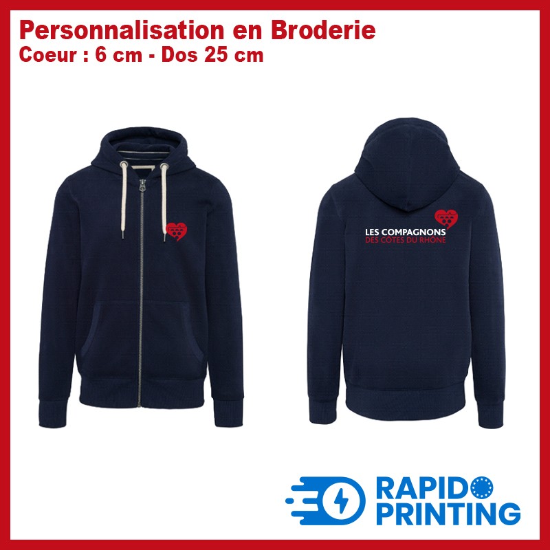 HERREN-HOODIES MIT KAPUZE UND DURCHGEHENDEM REISSVERSCHLUSS