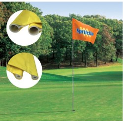 Drapeau clippable 50x35 sur mât de golf 2m10