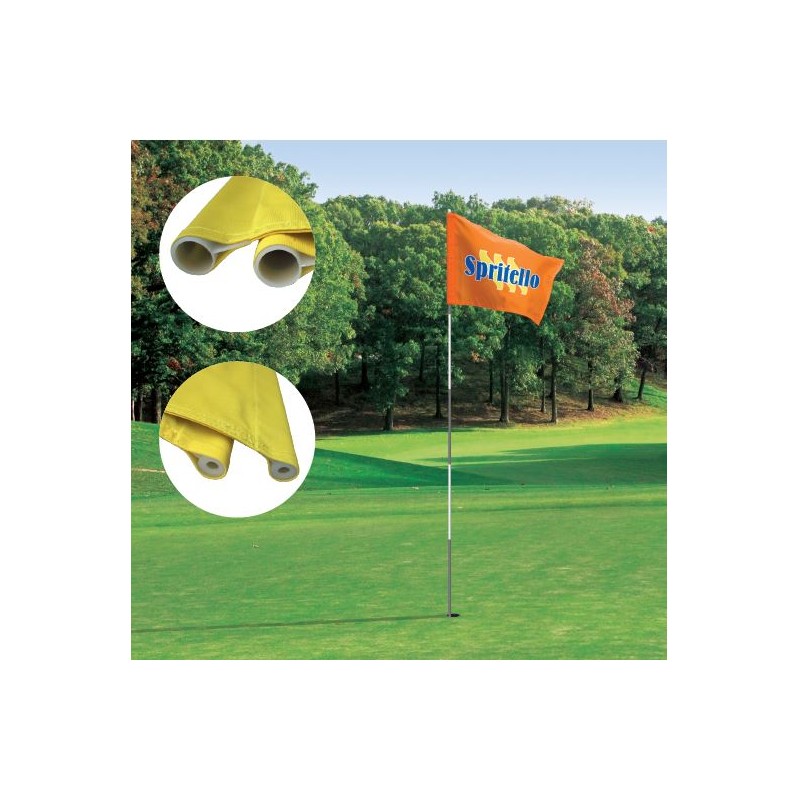 Drapeau clippable 40x31 sur mât de golf 2m10